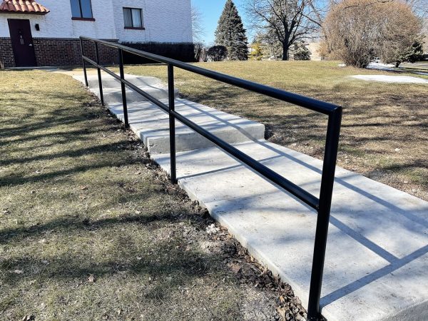 Commercial Railing with two horizontal bars