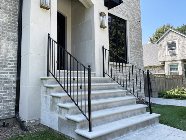 Custom railings with decorative balusters