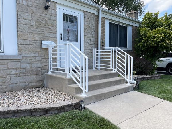 Exterior decorative contemporary railing