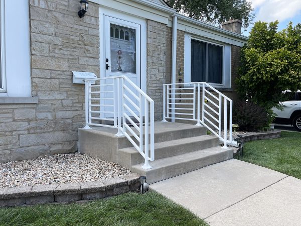 Exterior decorative contemporary railing