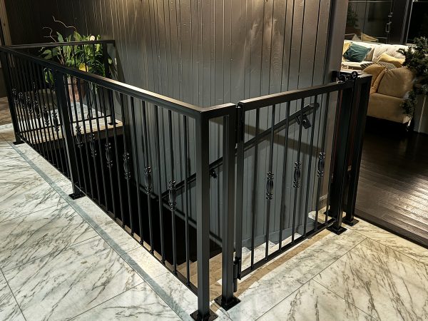 Ornate Vertical Picket Railing with Decorative Collars