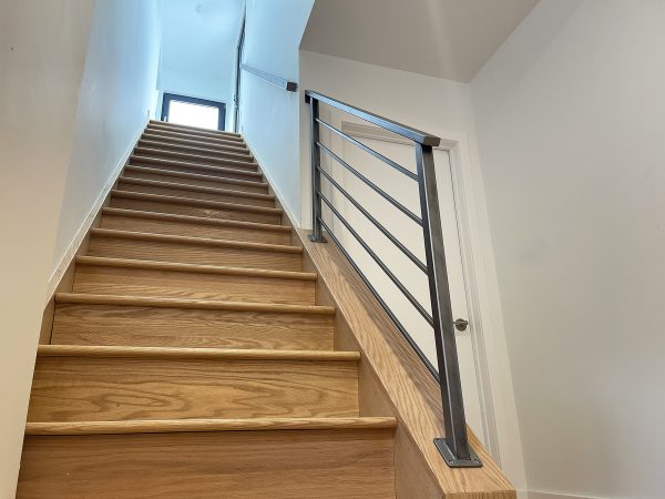 Custom railing for interior staircase