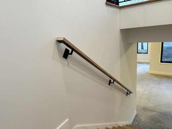 Interior handrail with white oak top