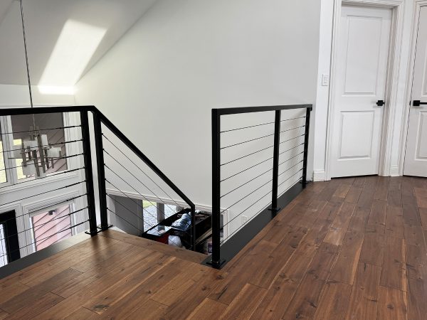 Interior custom black cable railings