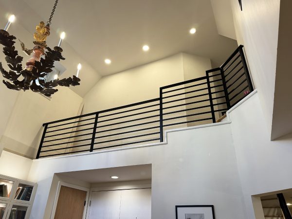 Custom second-floor railing for house in Chicago