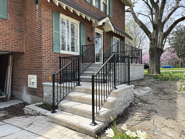 Front Porch Railings with Post Caps
