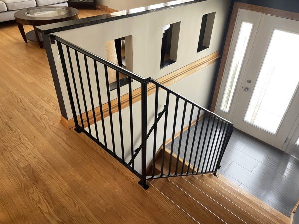 Classic interior railing with molded cap rail