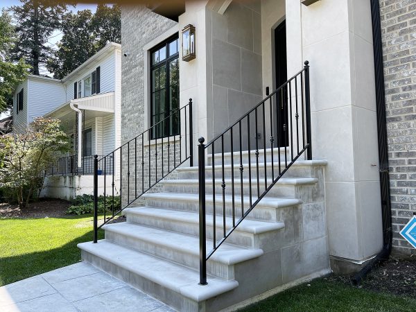 Exterior custom decorative railings