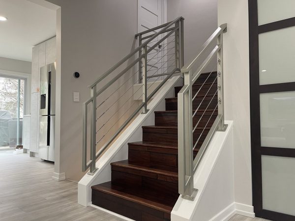 cable railings for interior staircase | Chicago Cable Railings