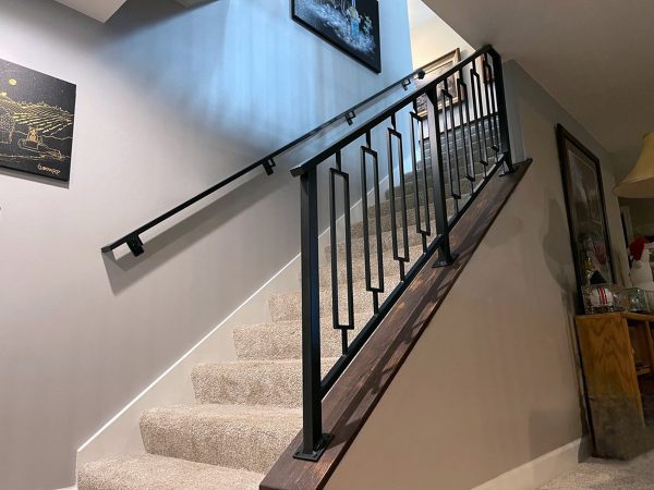 Interior Stair Railing With Rectangular Balusters